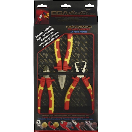 Ega Master SET OF 3 PLIERS TITACROM BIMAT 1000 V 76604